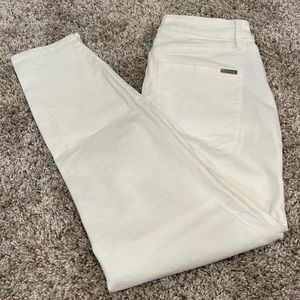 White House Black Market White Skinny Cropped Jeans